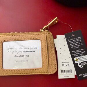 Aimee Kestenberg AIMEE “Alia” Genuine Leather Slim ID Wallet (NWT) in Macadamia